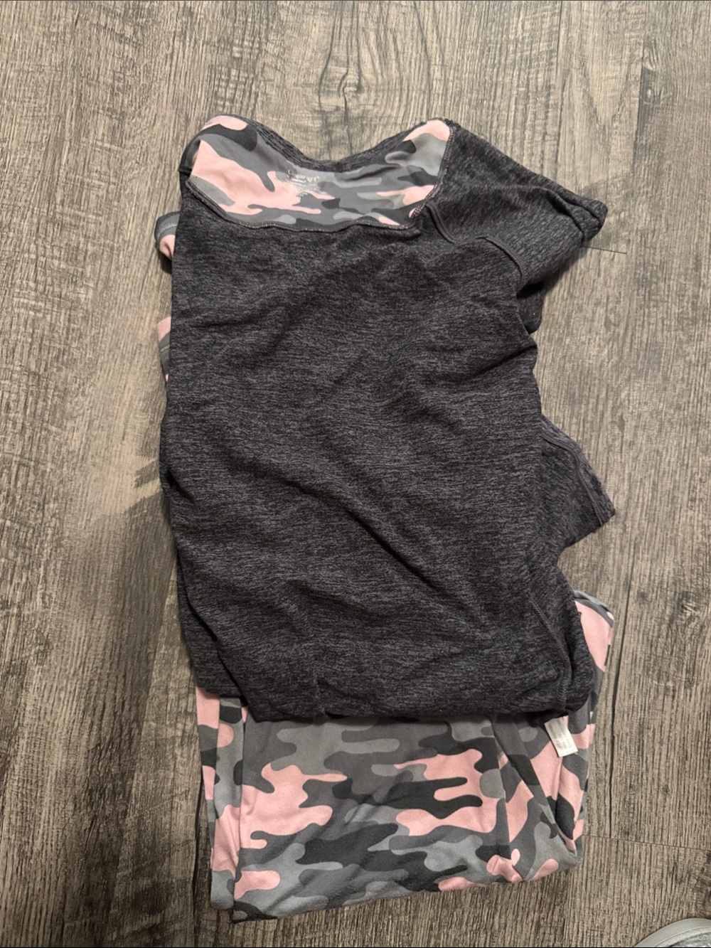 Women's Charcoal Pullover with Pink & Gray Camo Trim